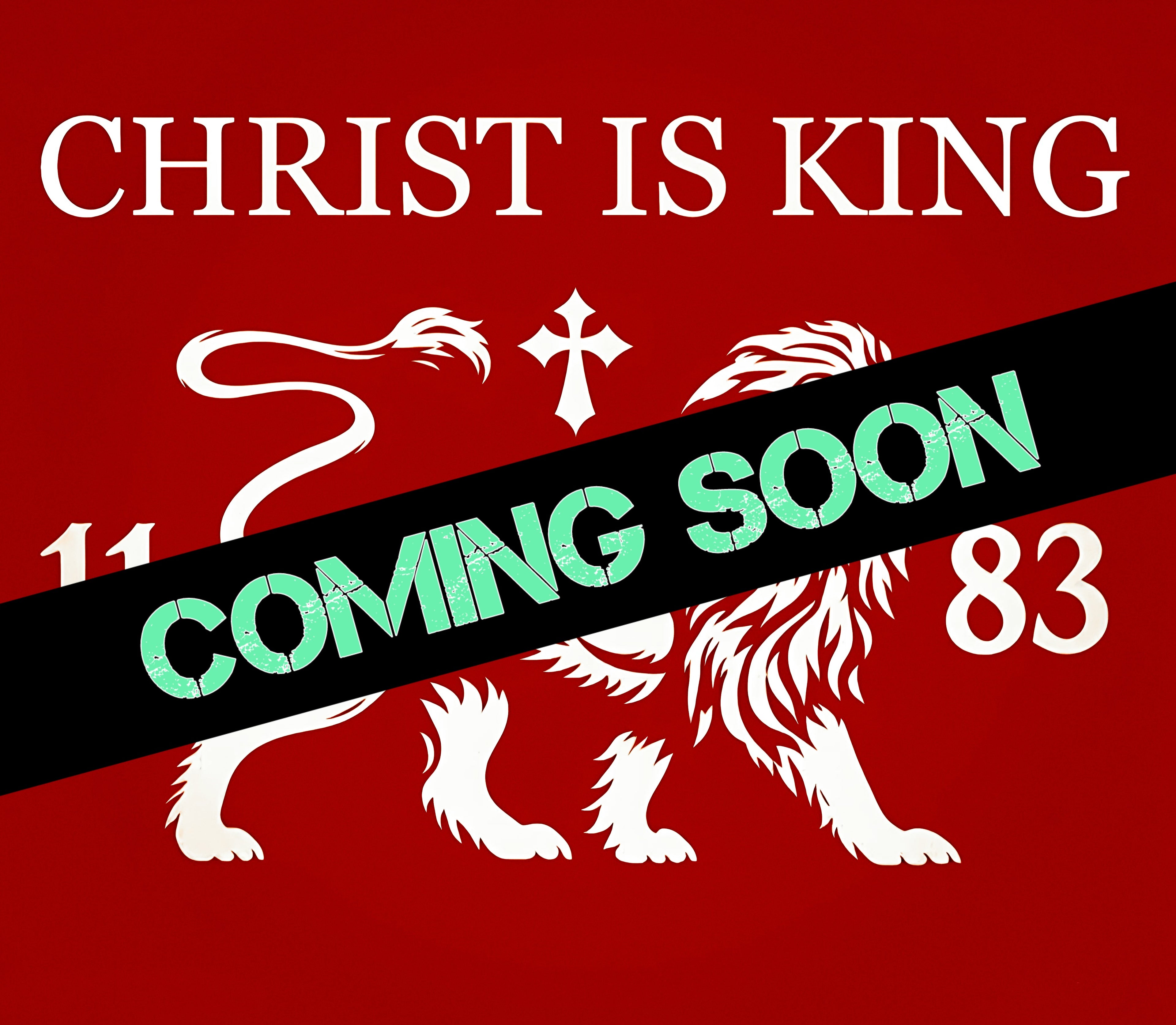 Christ Is King 1183 White Lion decal